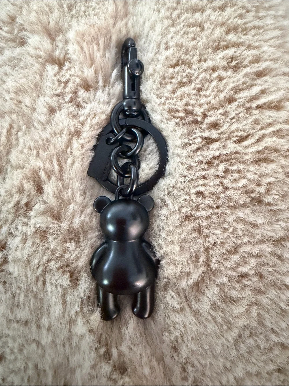 NWOT Coach Metallic Skeleton Teddy Bear Key Charm